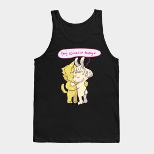 Cartoon Cats Hugging Tank Top